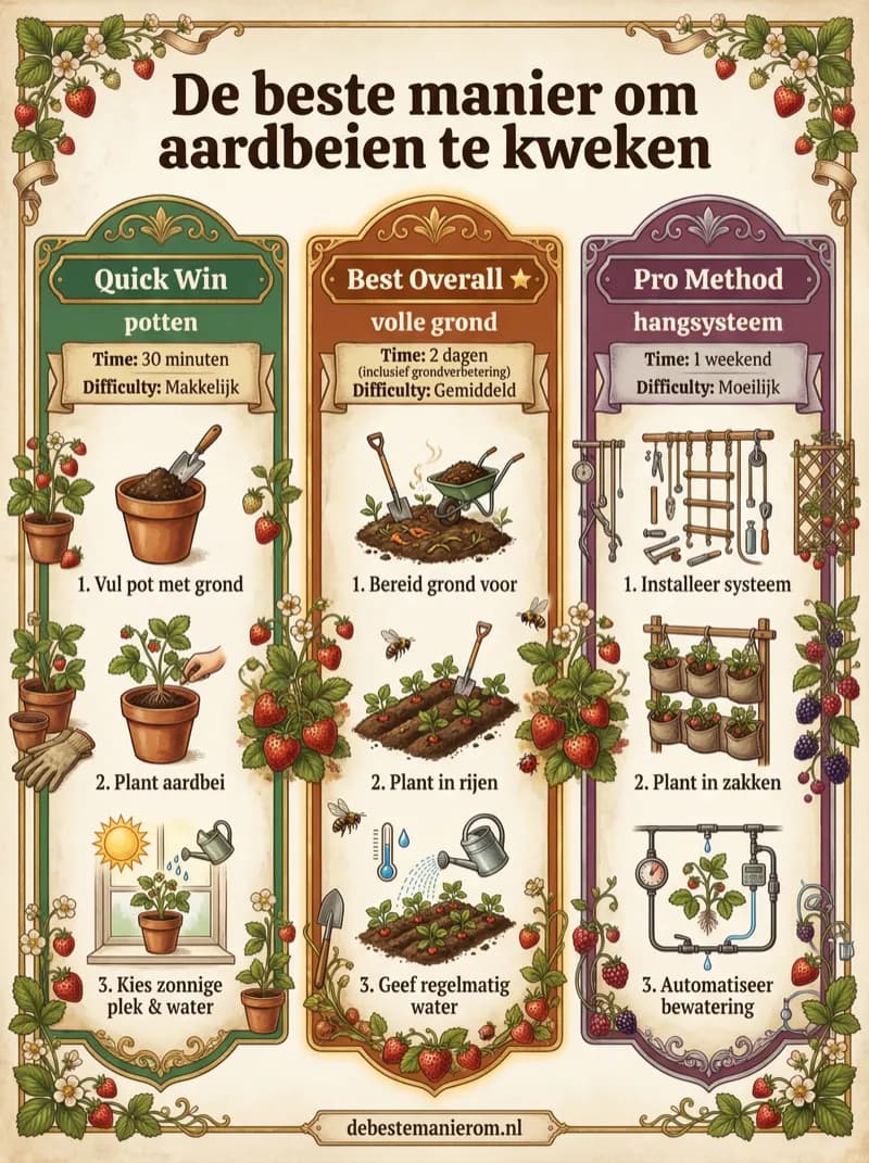 De beste manier om aardbeien te kweken