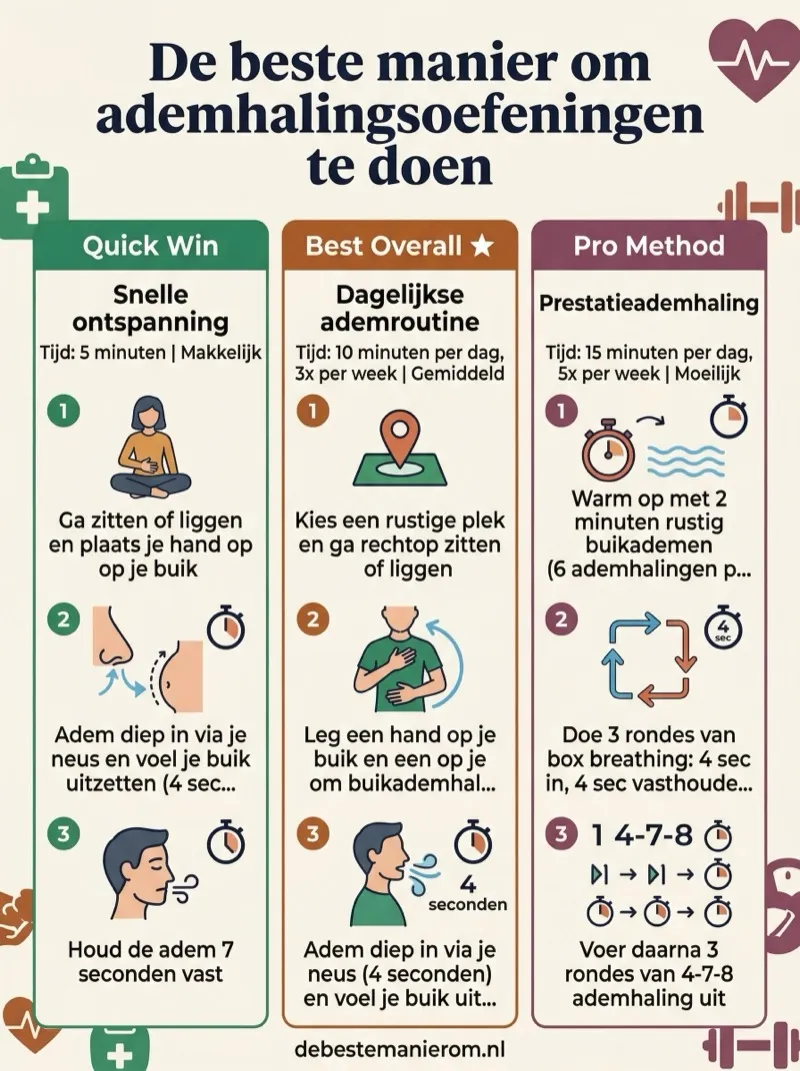 De beste manier om ademhalingsoefeningen te doen