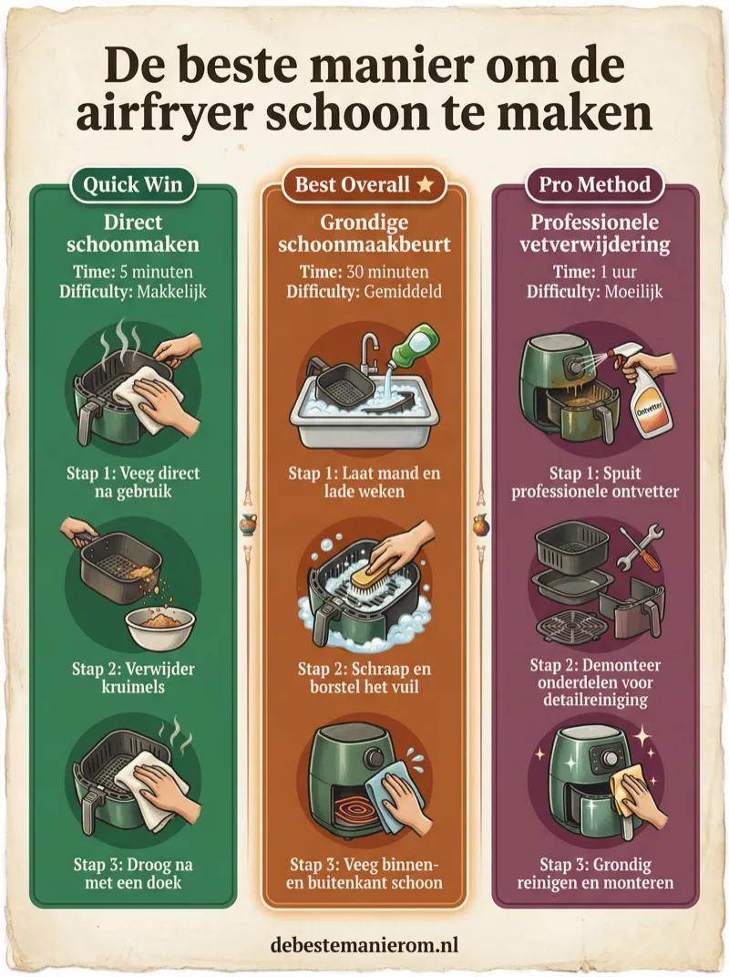 De beste manier om de airfryer schoon te maken