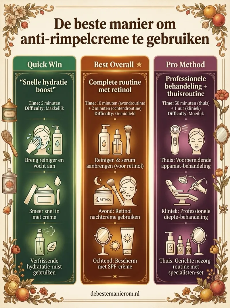 De beste manier om anti-rimpelcreme te gebruiken