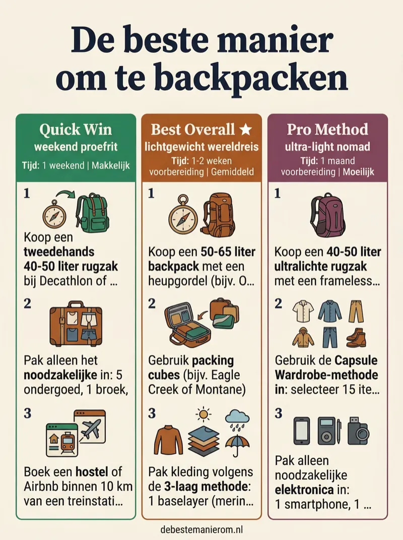 De beste manier om te backpacken