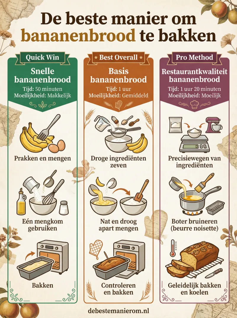 De beste manier om bananenbrood te bakken