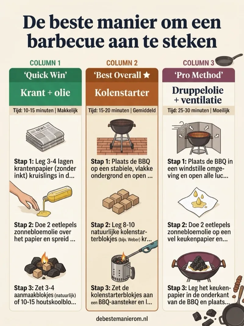De beste manier om een barbecue aan te steken