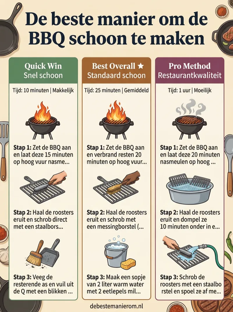 De beste manier om de BBQ schoon te maken