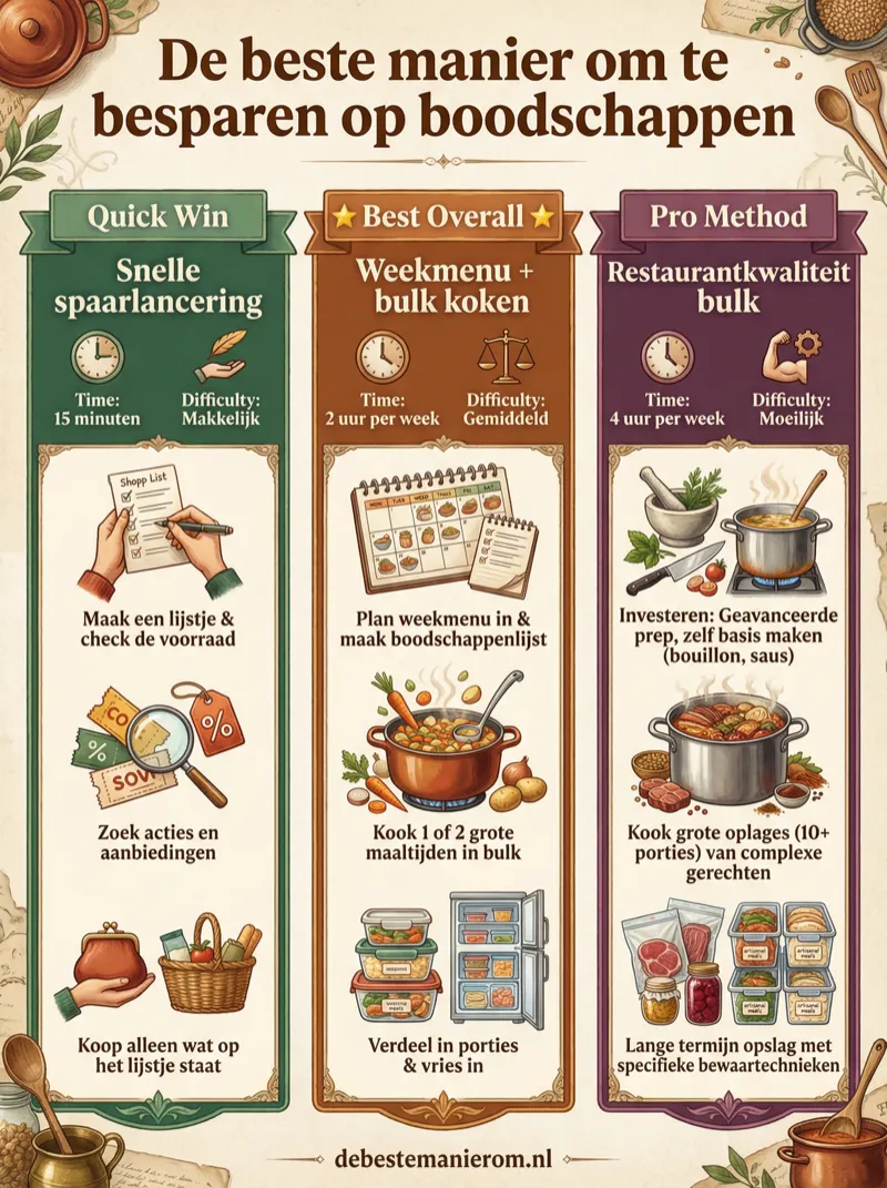 De beste manier om te besparen op boodschappen