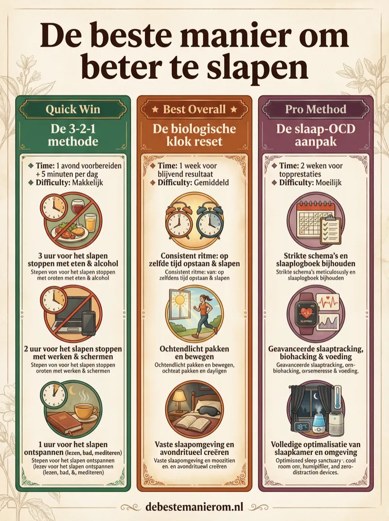 De beste manier om beter te slapen