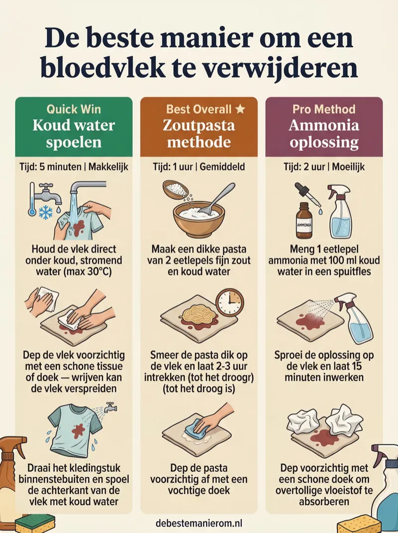 De beste manier om een bloedvlek te verwijderen