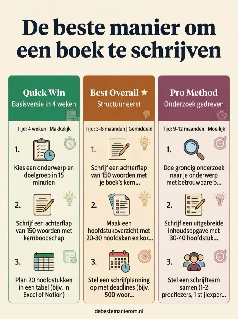 De beste manier om een boek te schrijven