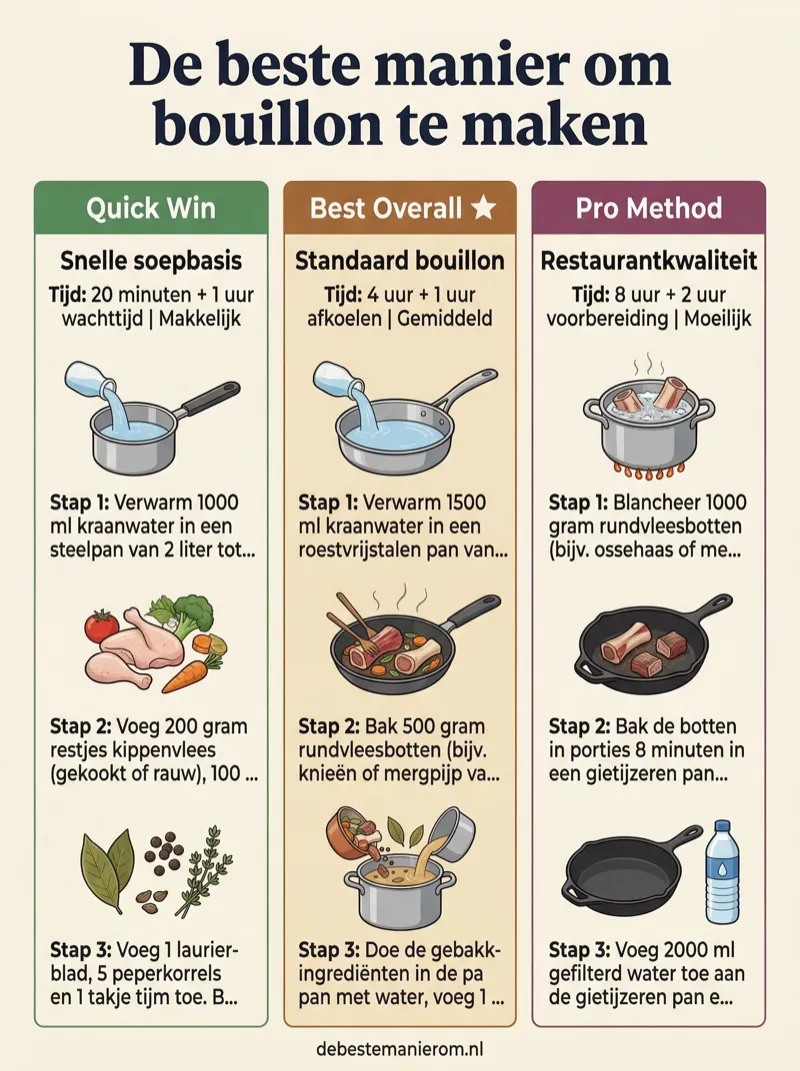 De beste manier om bouillon te maken