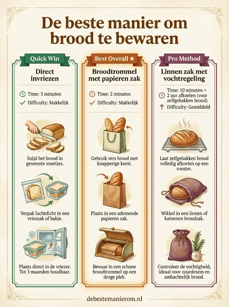 De beste manier om brood te bewaren