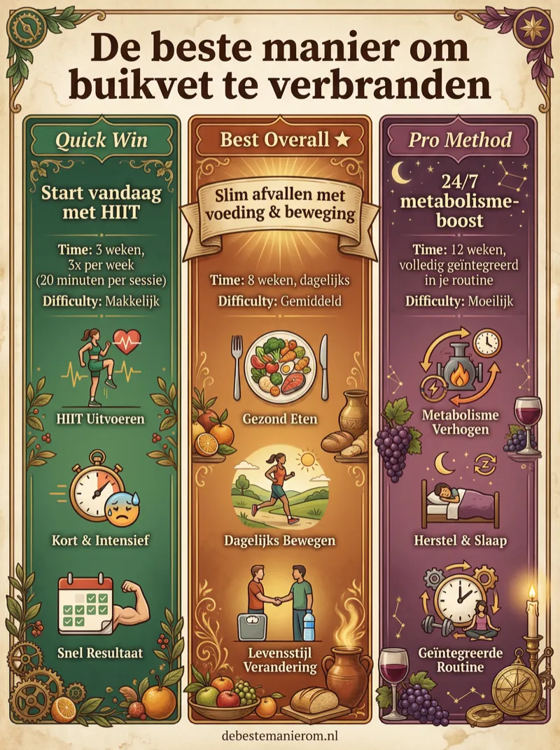 De beste manier om buikvet te verbranden
