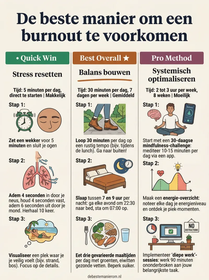 De beste manier om een burnout te voorkomen