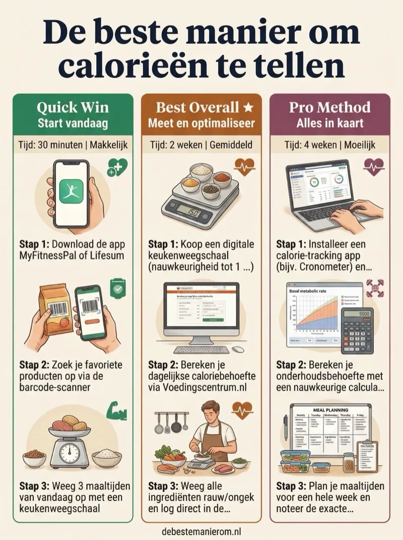 De beste manier om calorieën te tellen