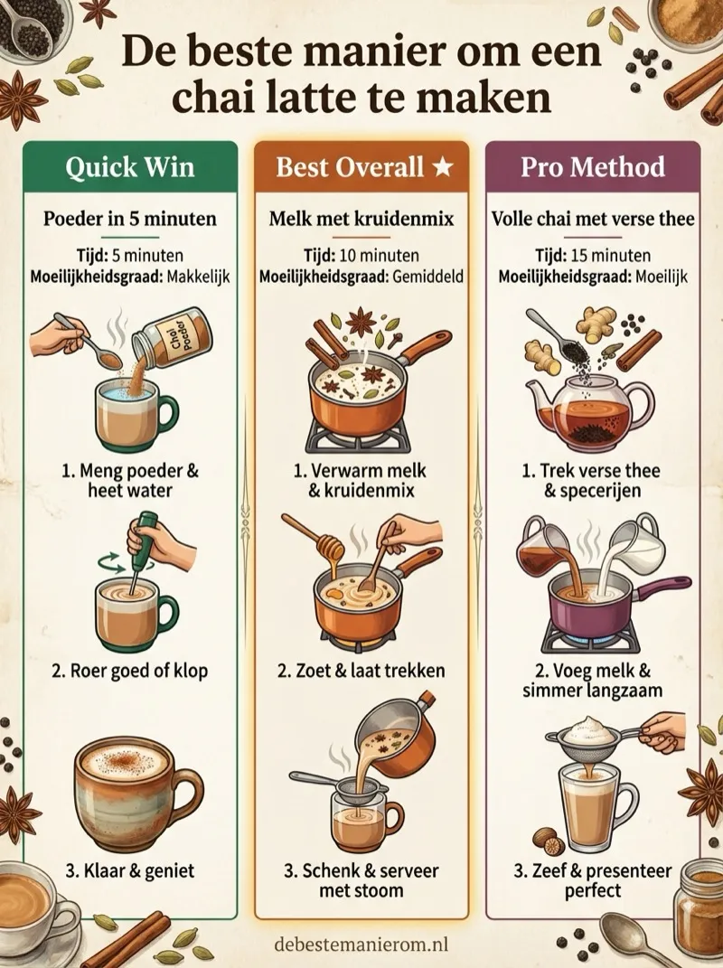 De beste manier om een chai latte te maken