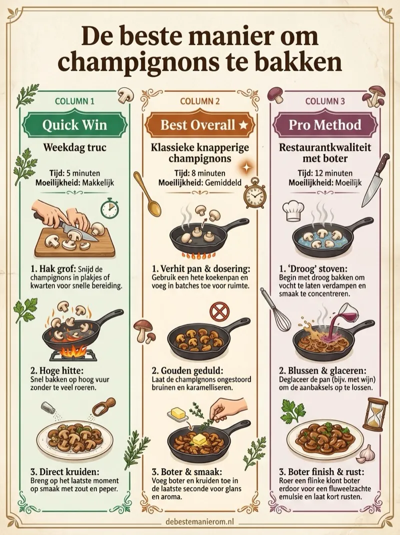 De beste manier om champignons te bakken