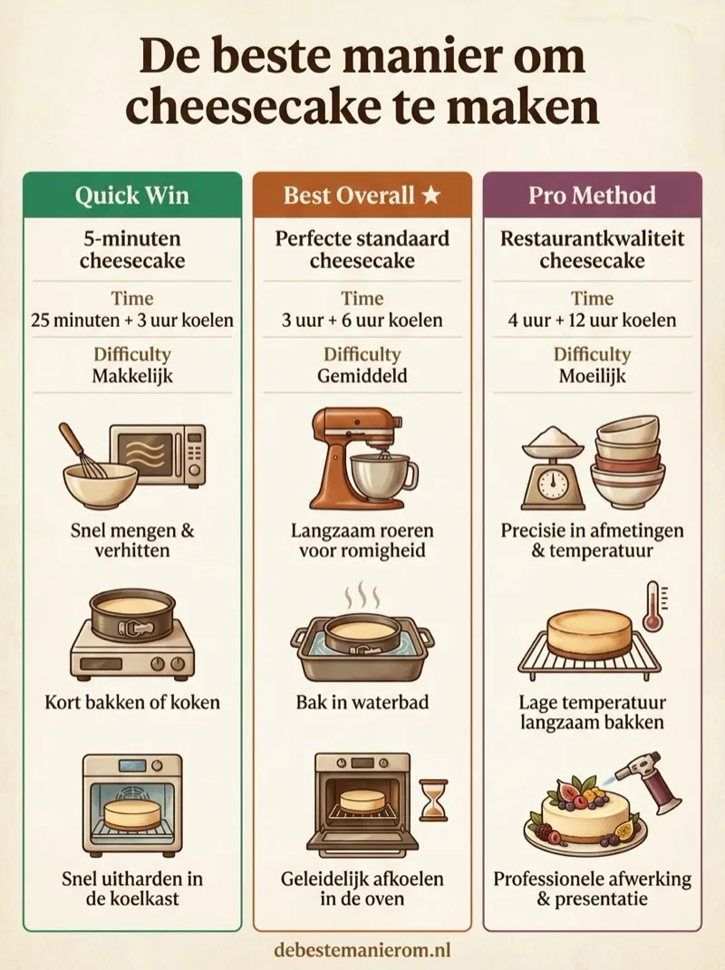 De beste manier om cheesecake te maken