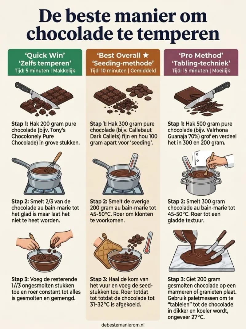 De beste manier om chocolade te temperen