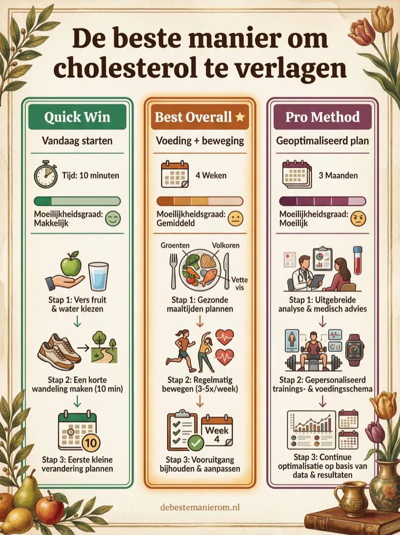 De beste manier om cholesterol te verlagen