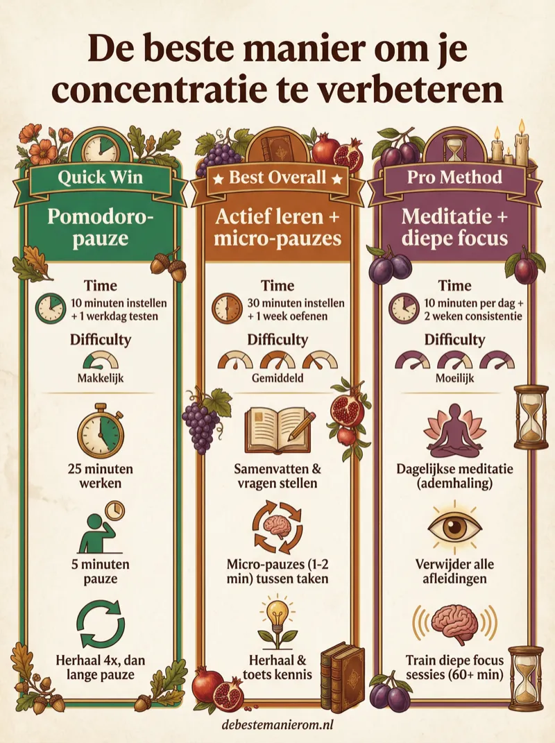 De beste manier om je concentratie te verbeteren