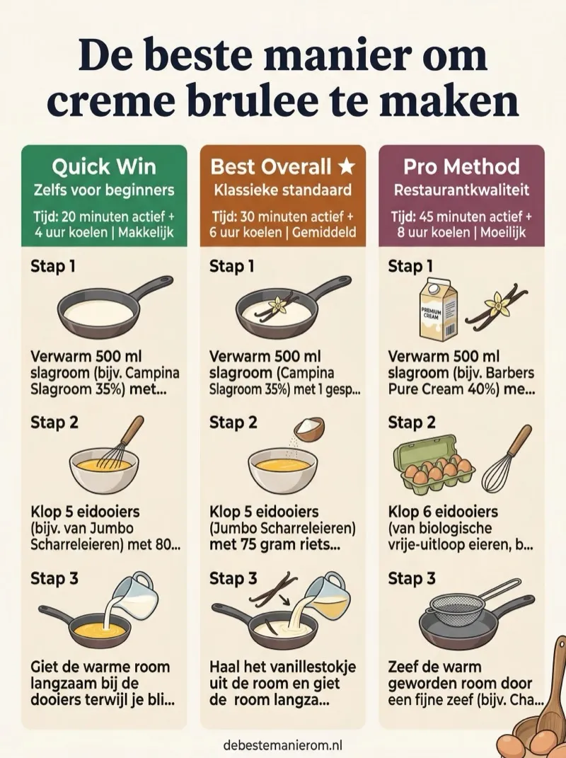 De beste manier om creme brulee te maken