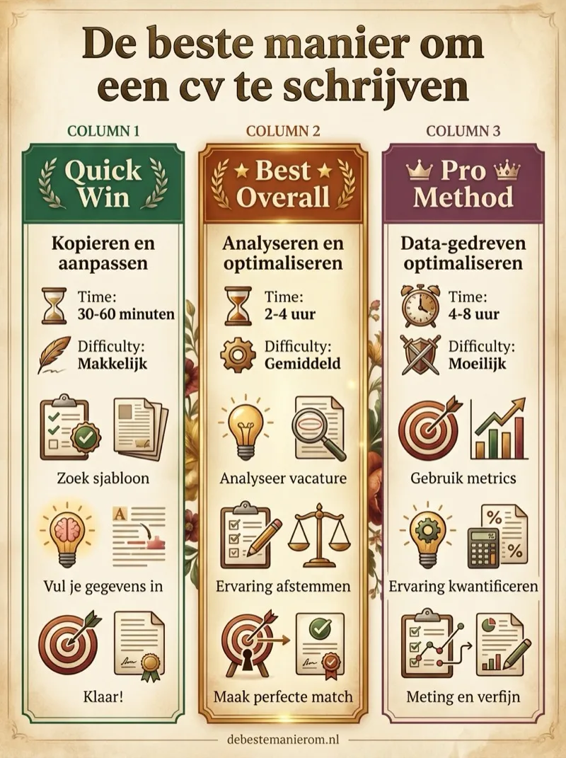 De beste manier om een cv te schrijven