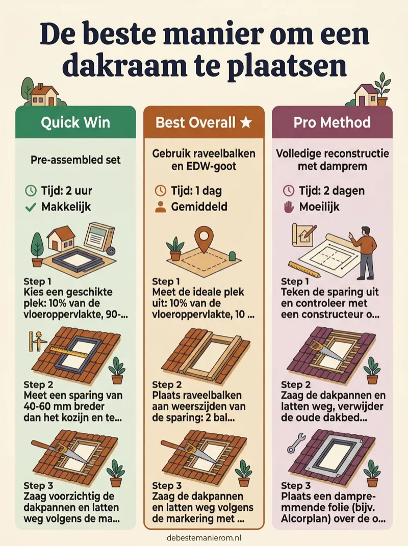 De beste manier om een dakraam te plaatsen