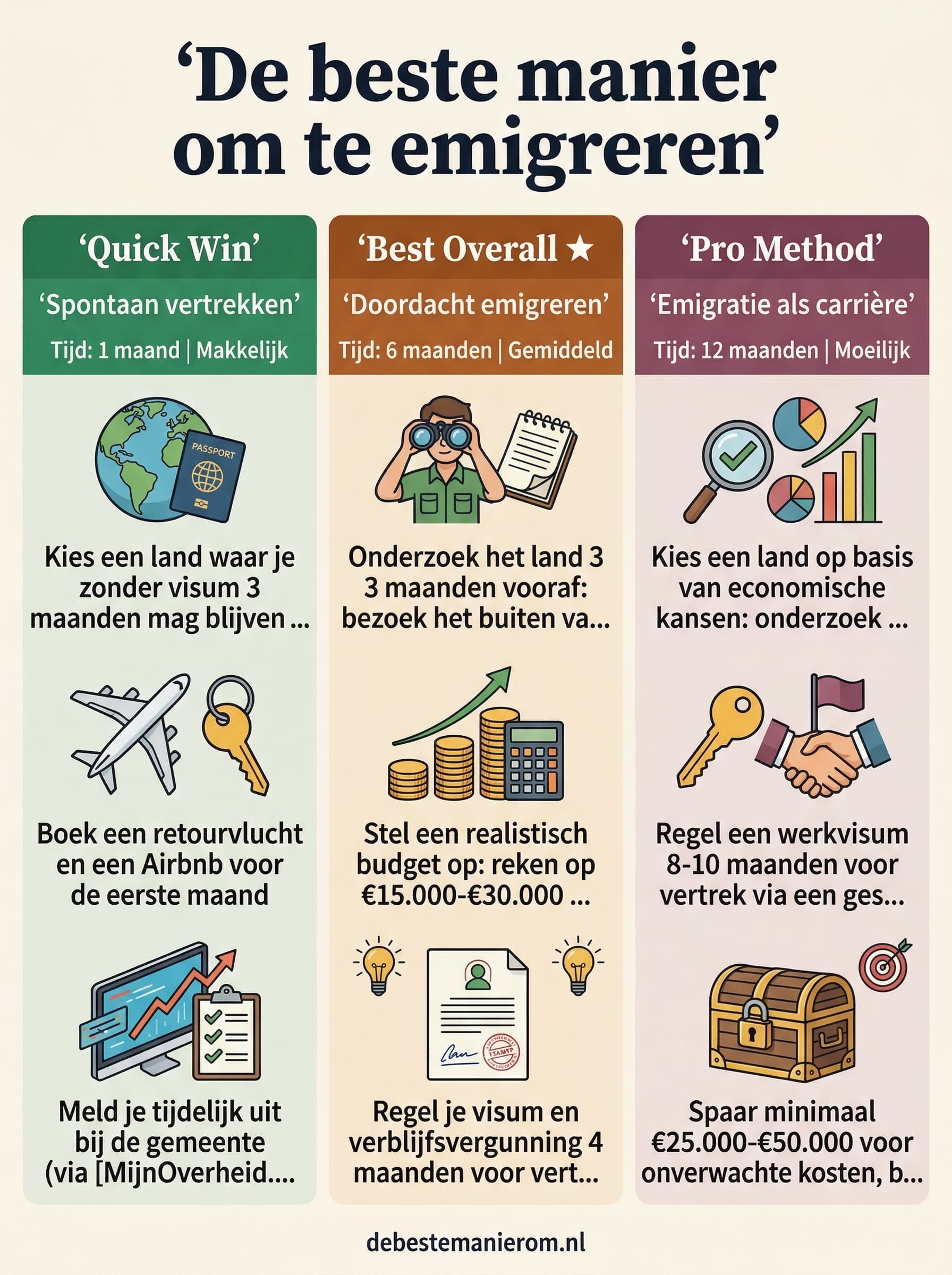 De beste manier om te emigreren