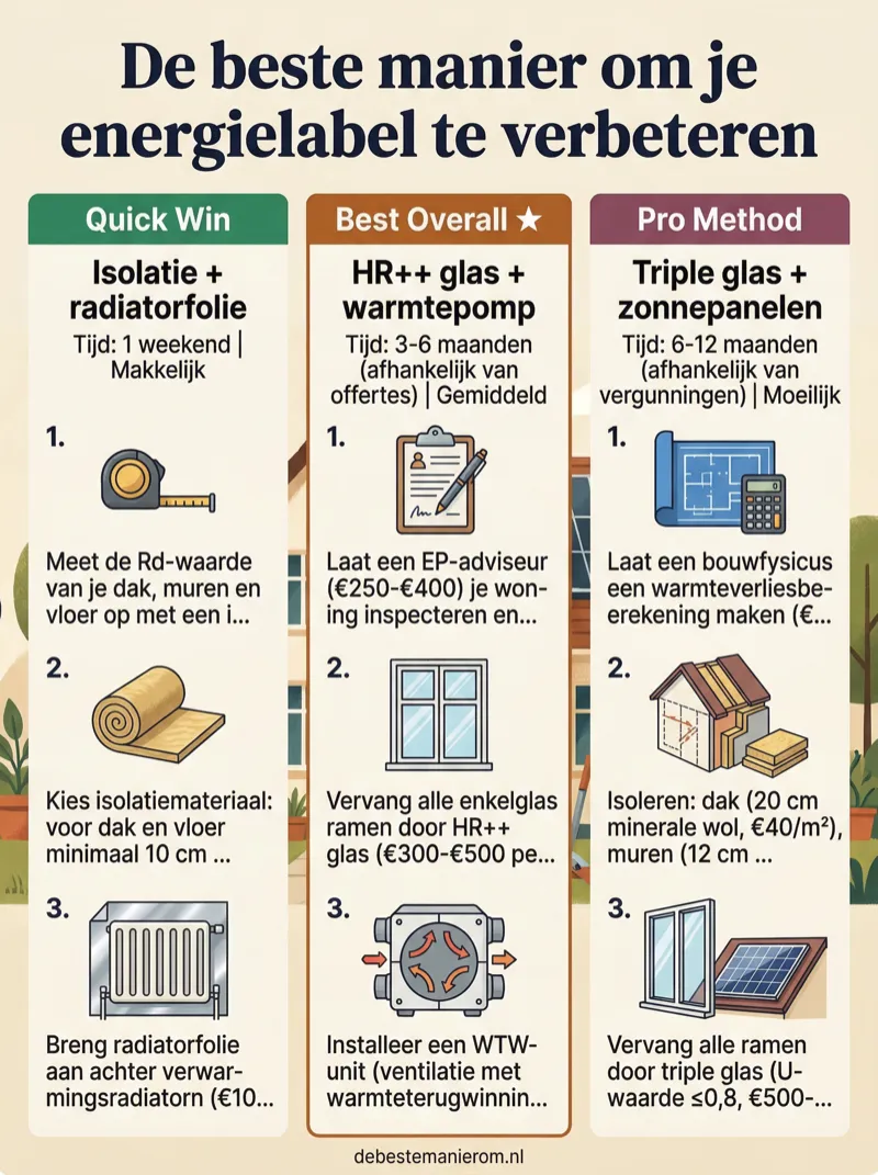 De beste manier om je energielabel te verbeteren