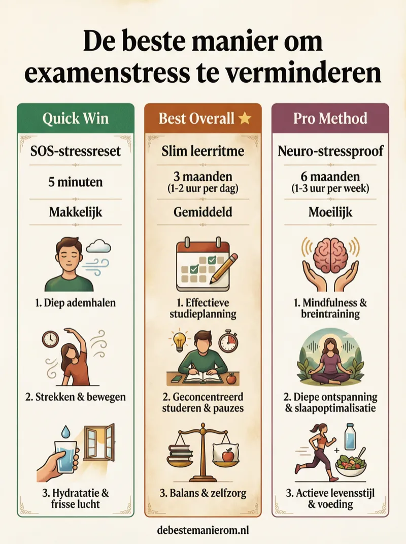 De beste manier om examenstress te verminderen