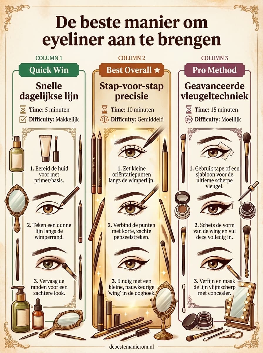 De beste manier om eyeliner aan te brengen