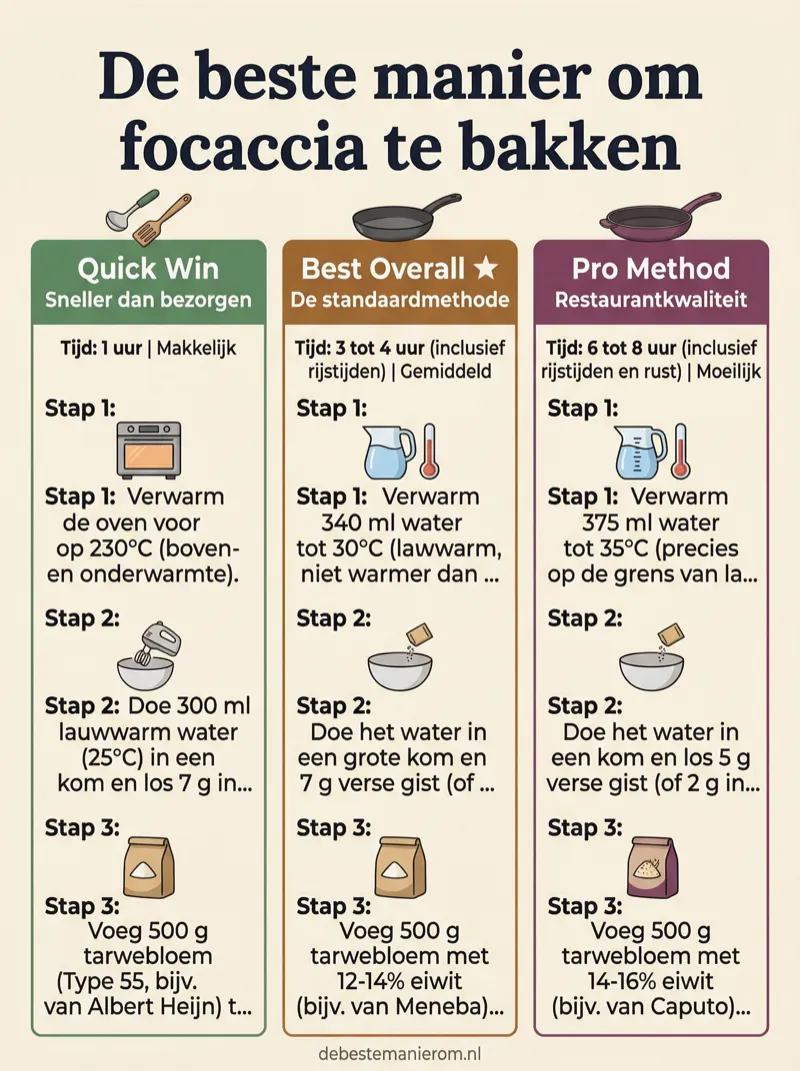 De beste manier om focaccia te bakken