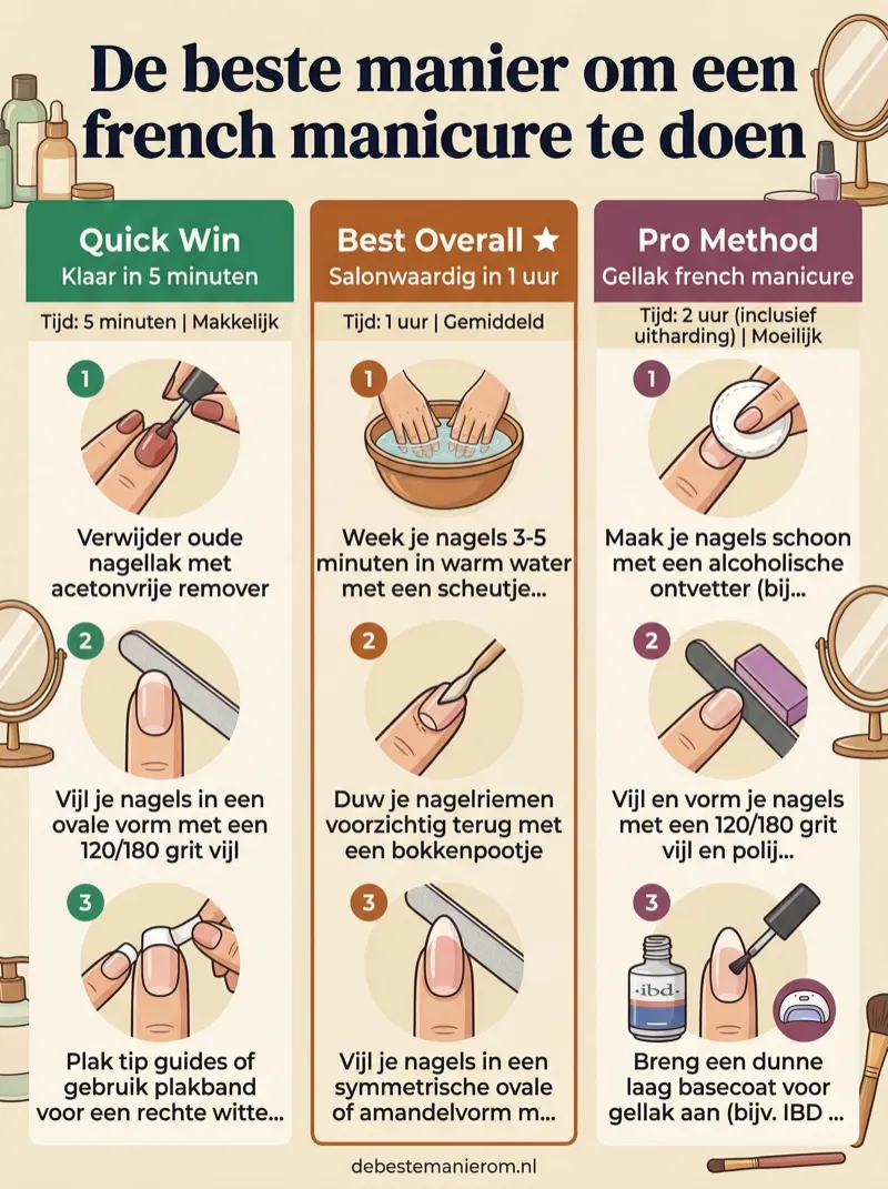 De beste manier om een french manicure te doen