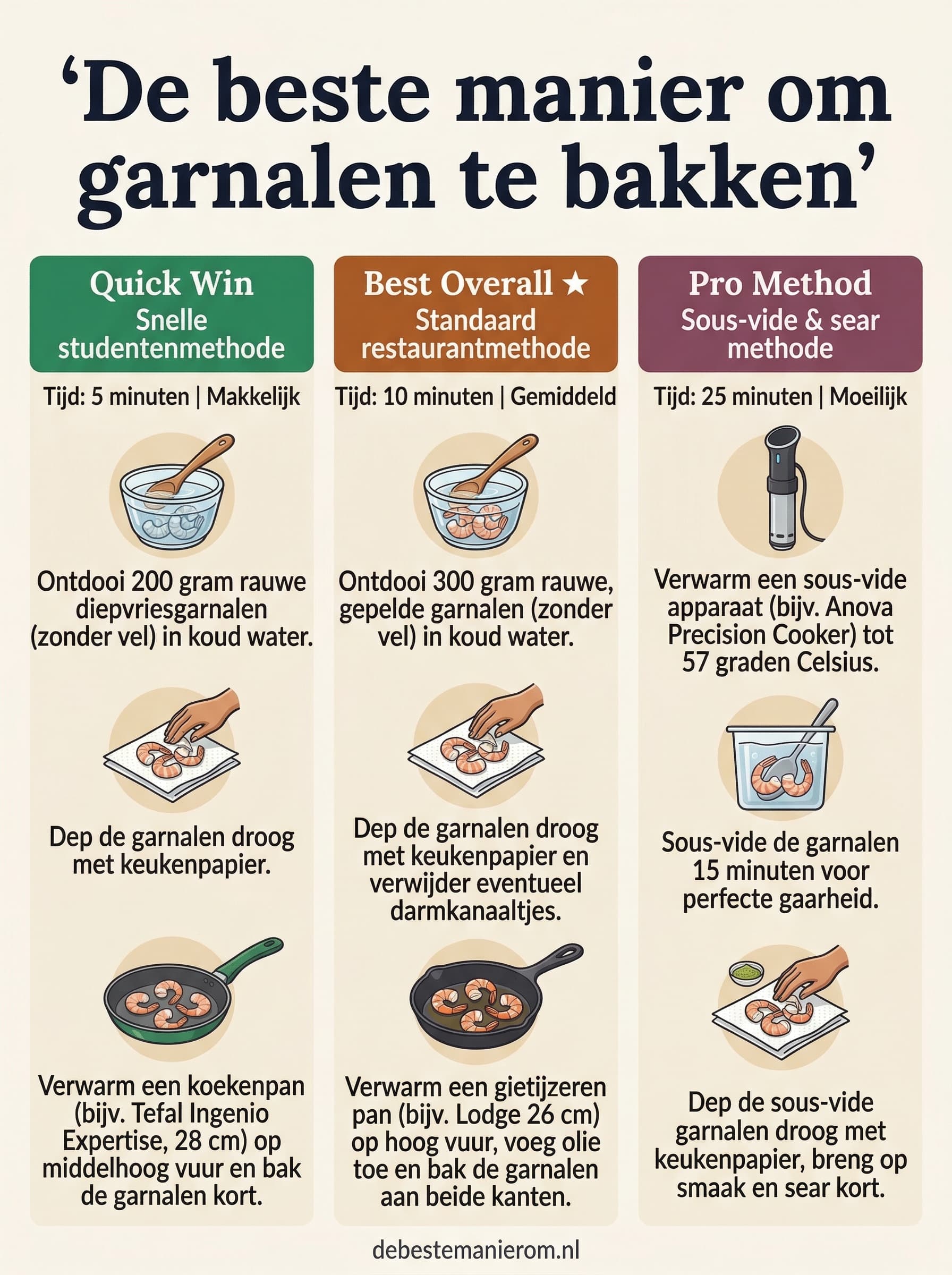 De beste manier om garnalen te bakken