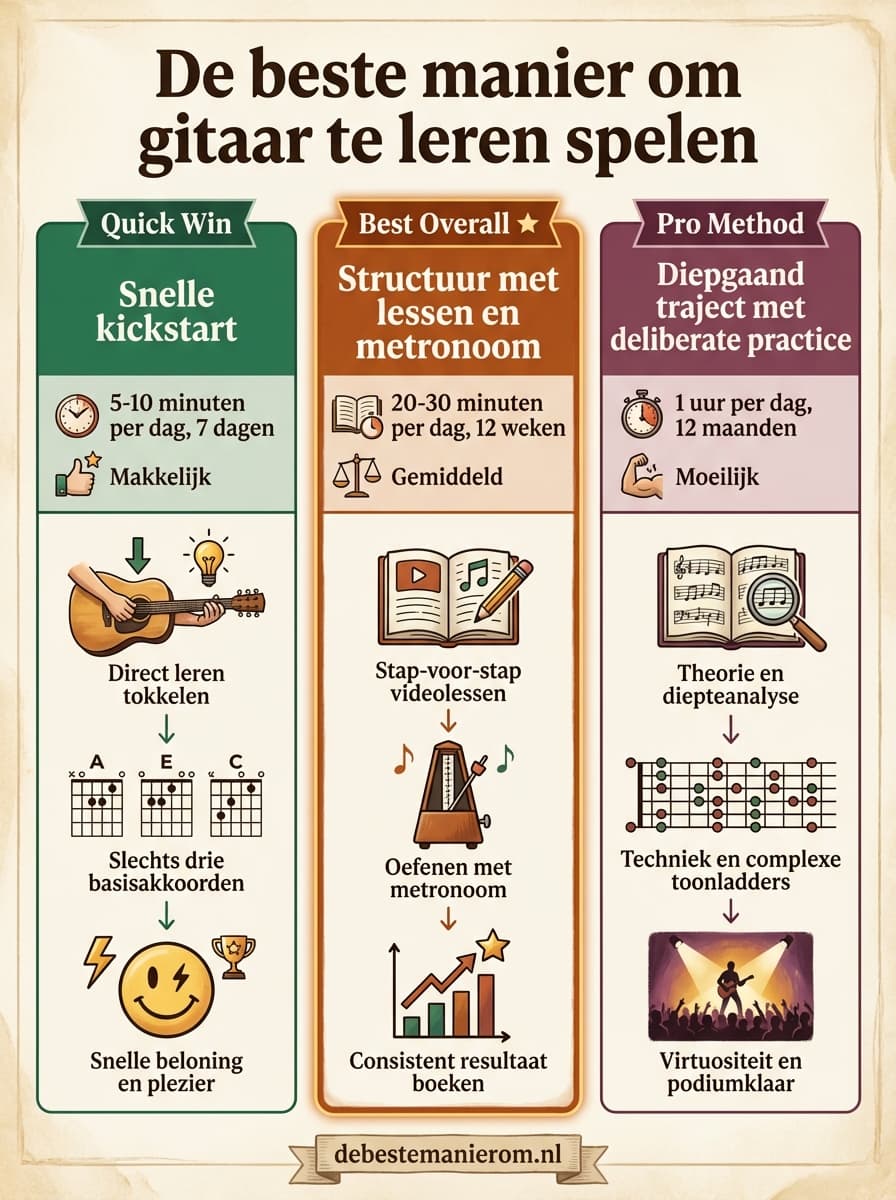 De beste manier om gitaar te leren spelen