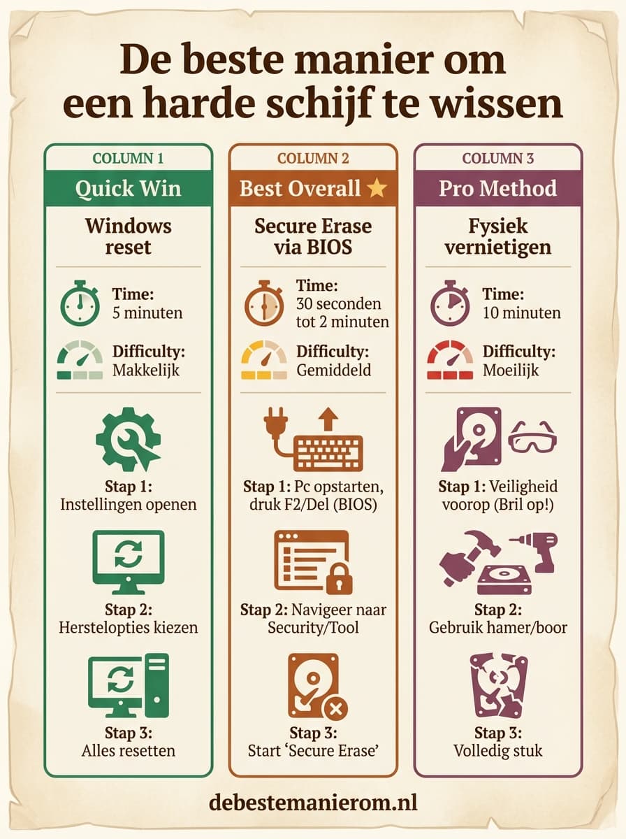 De beste manier om een harde schijf te wissen