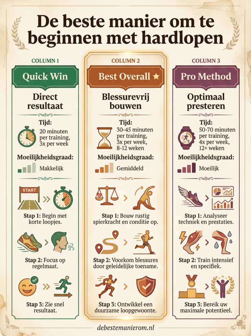 De beste manier om te beginnen met hardlopen