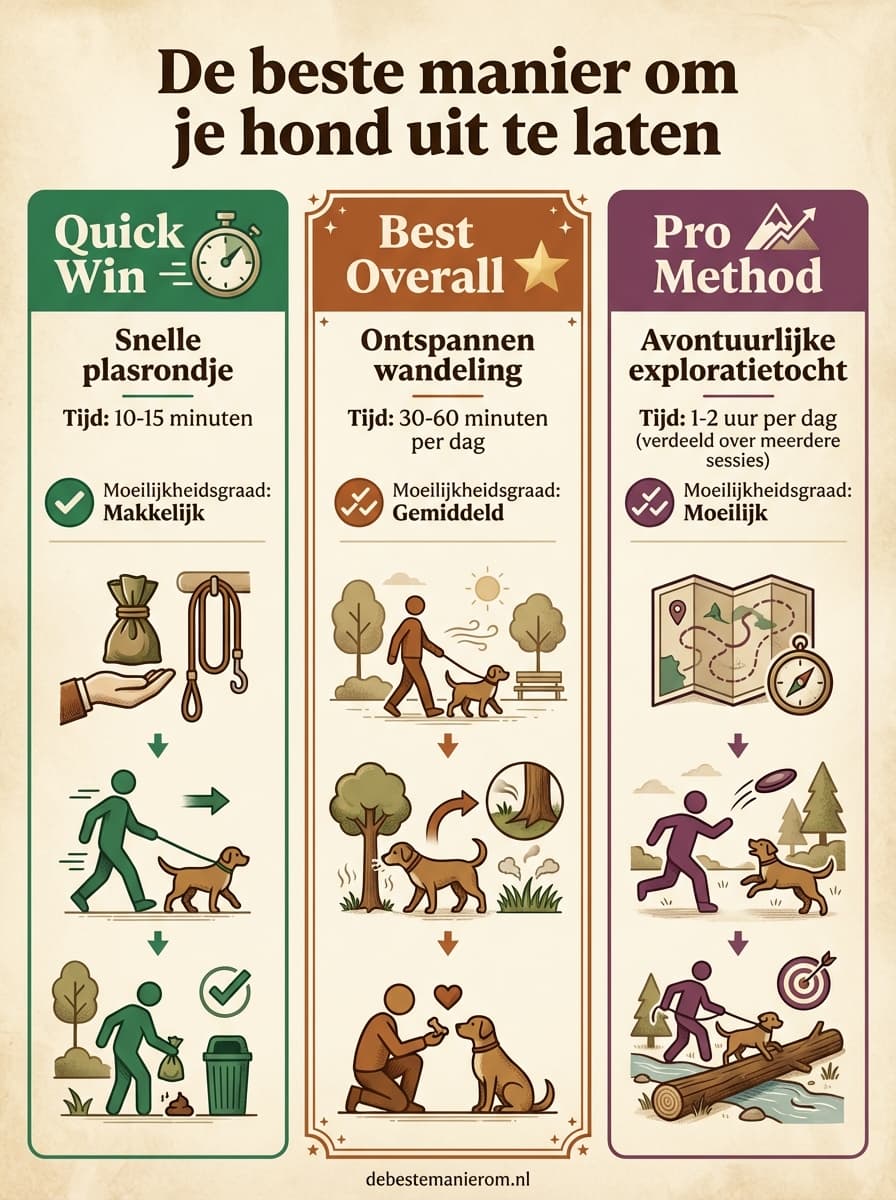 De beste manier om je hond uit te laten