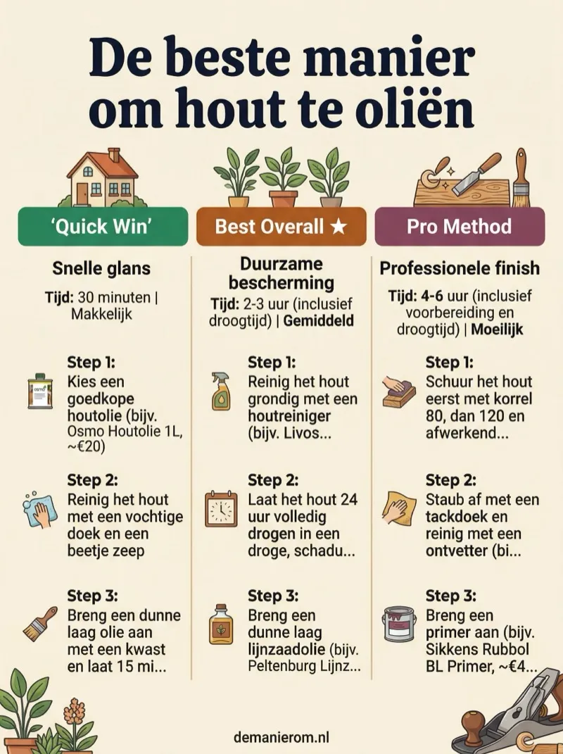 De beste manier om hout te oliën