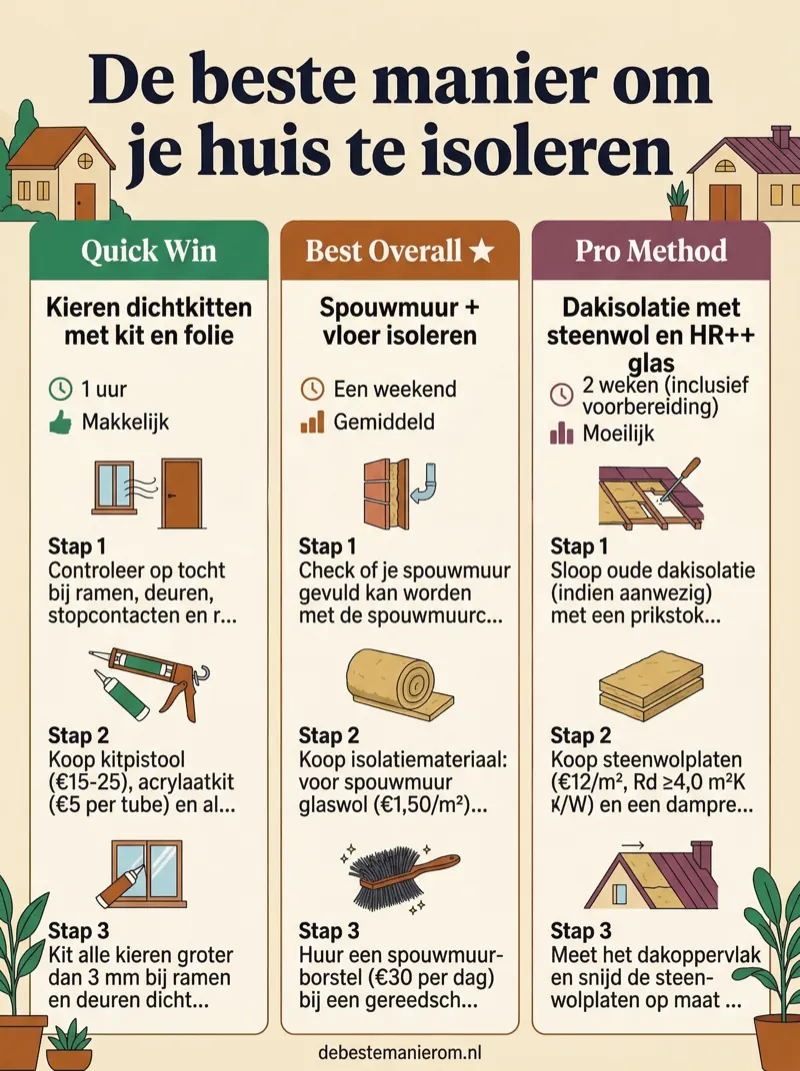De beste manier om je huis te isoleren
