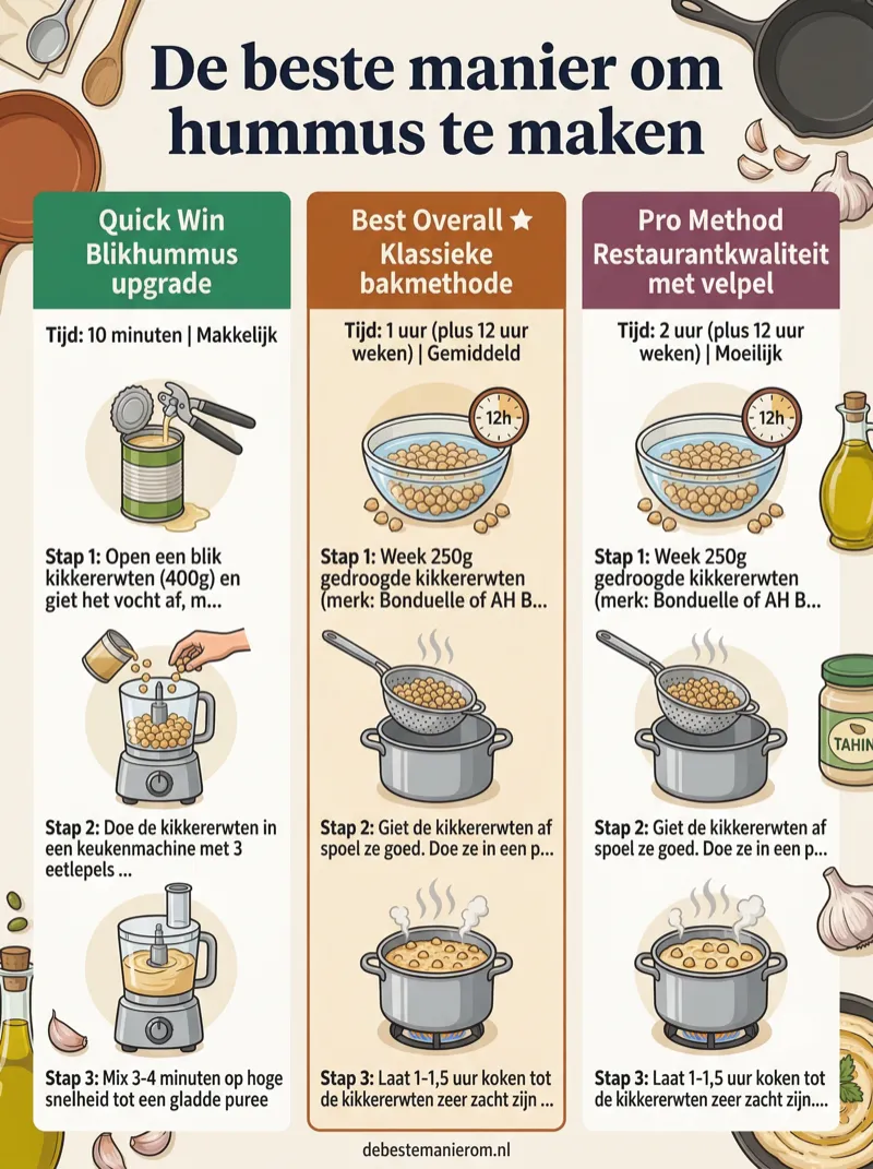 De beste manier om hummus te maken