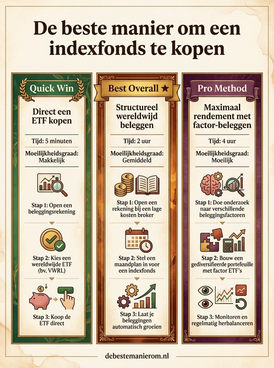 De beste manier om een indexfonds te kopen