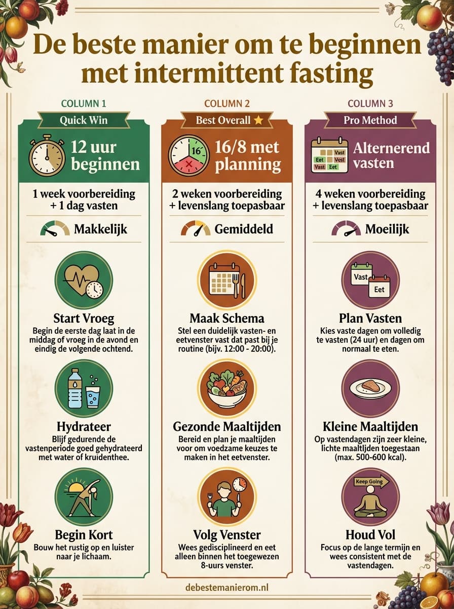 De beste manier om te beginnen met intermittent fasting