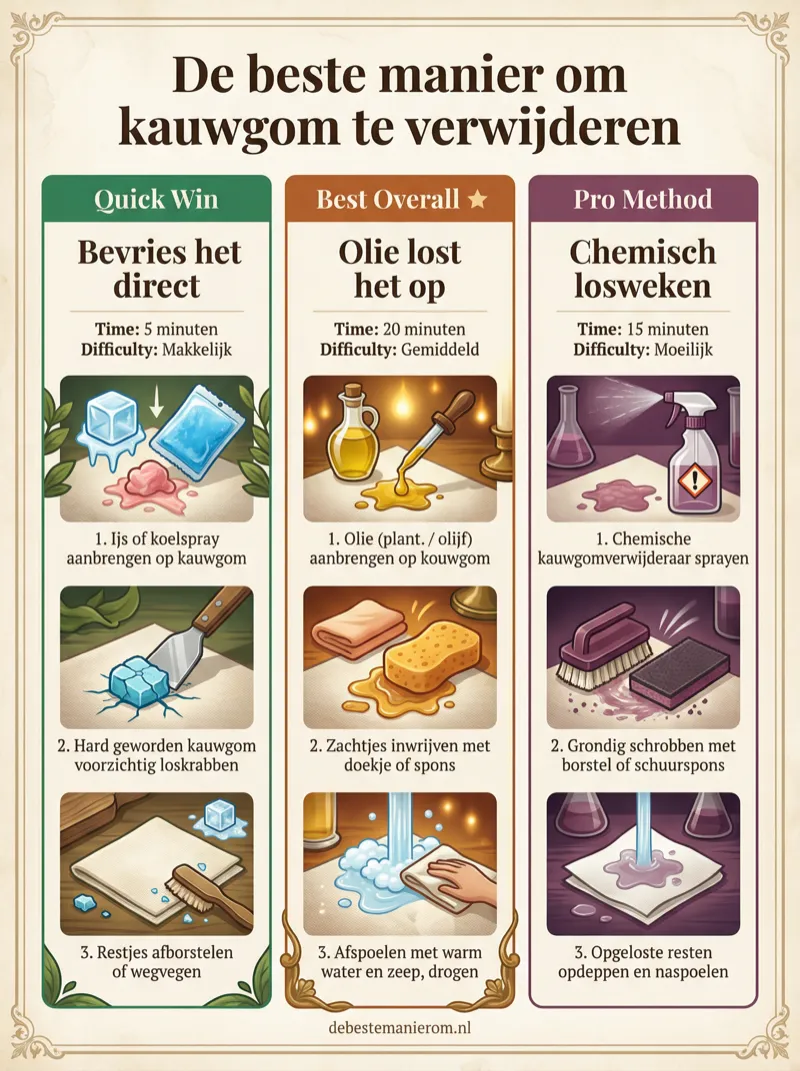De beste manier om kauwgom te verwijderen