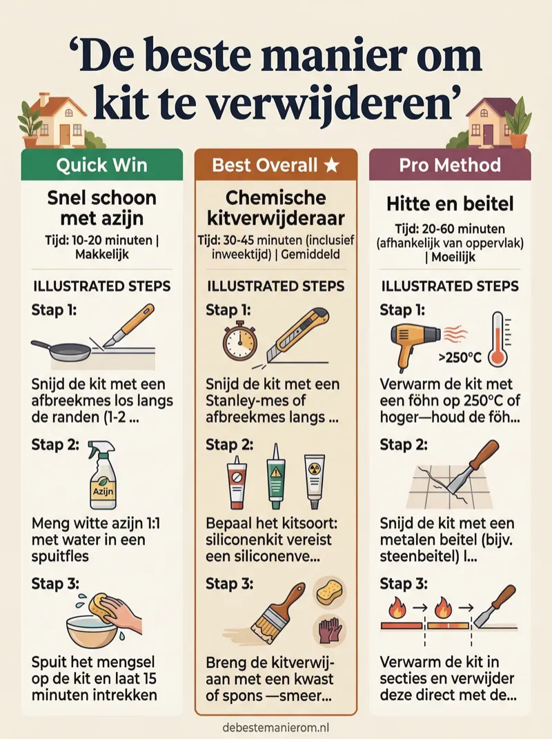 De beste manier om kit te verwijderen