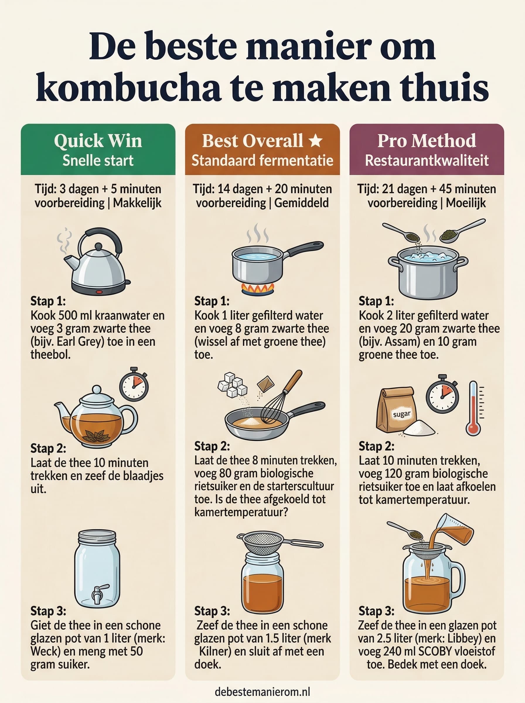 De beste manier om kombucha te maken thuis