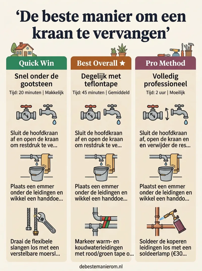 De beste manier om een kraan te vervangen