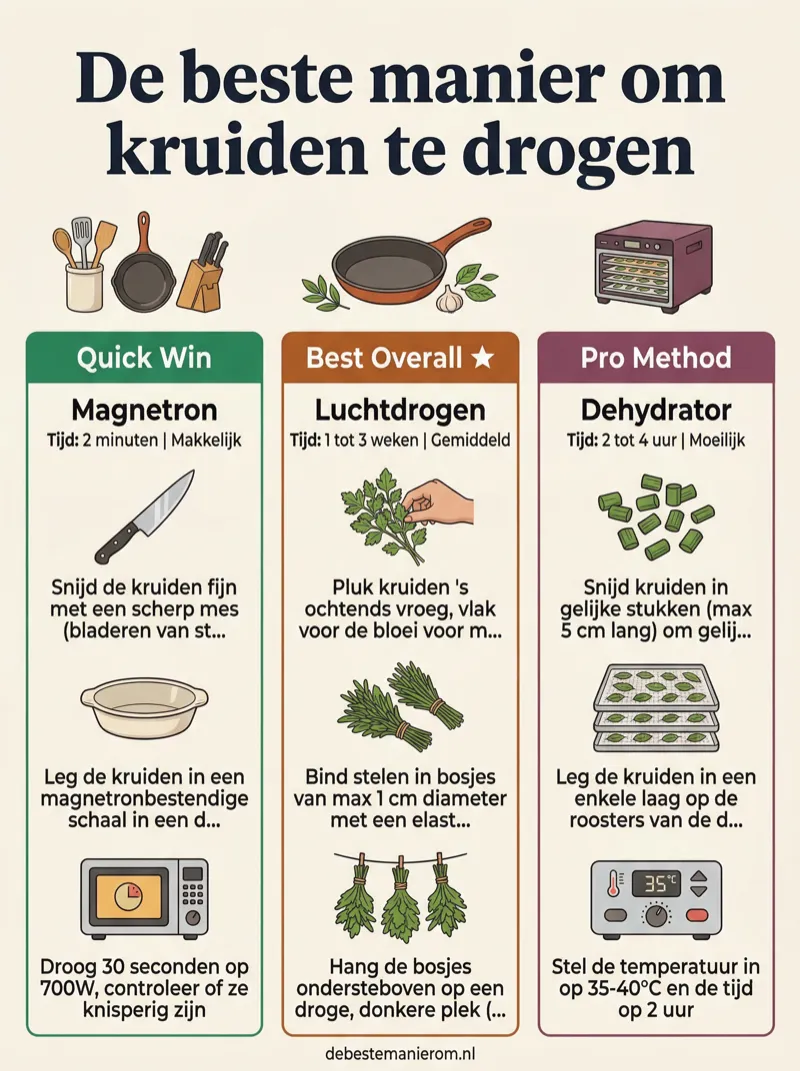 De beste manier om kruiden te drogen