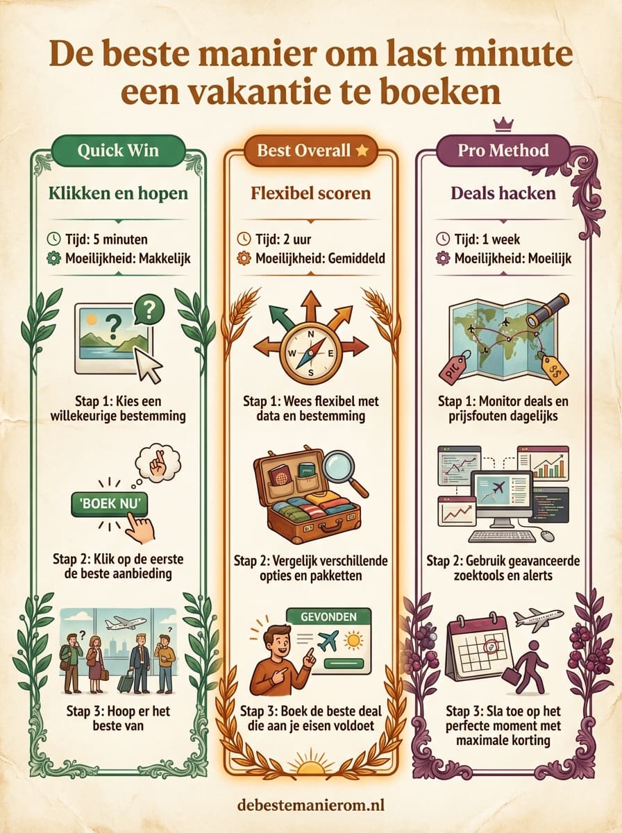 De beste manier om last minute een vakantie te boeken
