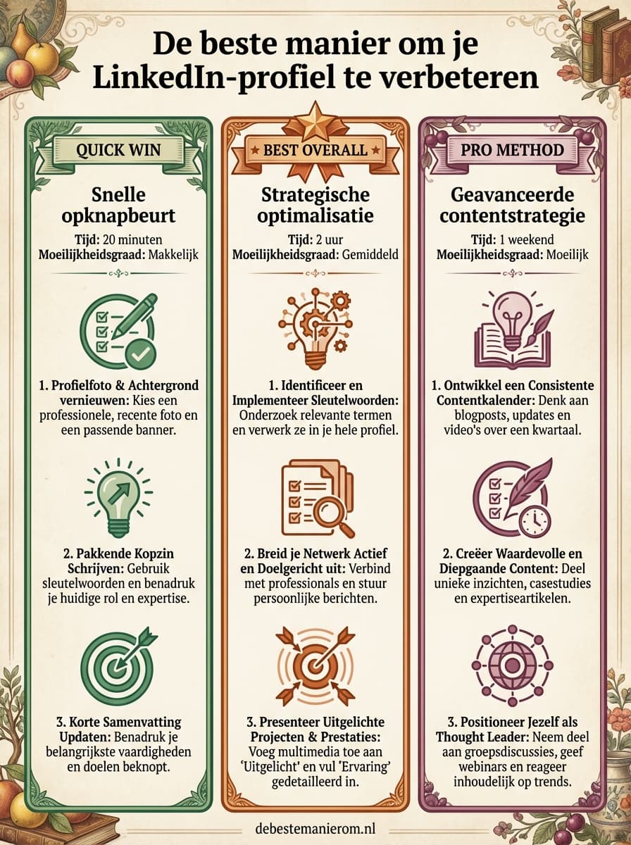 De beste manier om je LinkedIn-profiel te verbeteren