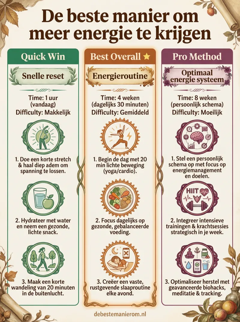 De beste manier om meer energie te krijgen
